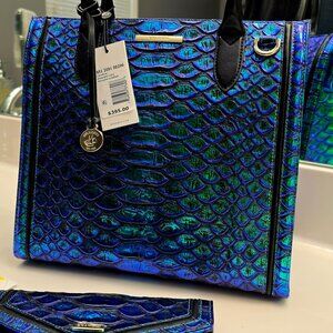 Brahmin Caroline Satchel handbag in Emerald Lulia with Veronica Wallet - NEW!